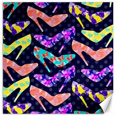 Colorful High Heels Pattern Canvas 16  X 16   by DanaeStudio