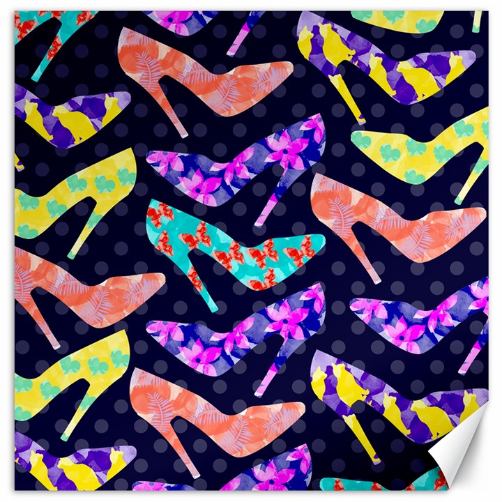 Colorful High Heels Pattern Canvas 20  x 20  