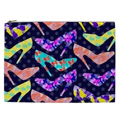 Colorful High Heels Pattern Cosmetic Bag (xxl)  by DanaeStudio