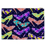 Colorful High Heels Pattern Cosmetic Bag (XXL)  Back