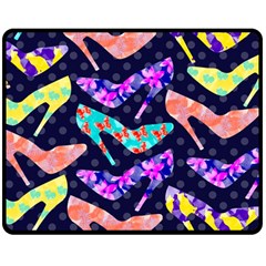 Colorful High Heels Pattern Double Sided Fleece Blanket (medium)  by DanaeStudio