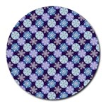 Snowflakes Pattern Round Mousepads Front