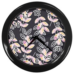 Winter Beautiful Foliage  Wall Clocks (black) by DanaeStudio