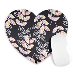 Winter Beautiful Foliage  Heart Mousepads by DanaeStudio