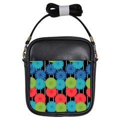 Vibrant Retro Pattern Girls Sling Bags by DanaeStudio