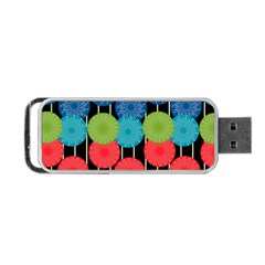 Vibrant Retro Pattern Portable Usb Flash (two Sides) by DanaeStudio