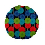 Vibrant Retro Pattern Standard 15  Premium Flano Round Cushions Back