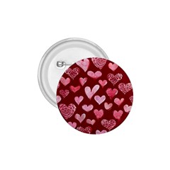 Watercolor Valentine s Day Hearts 1.75  Buttons