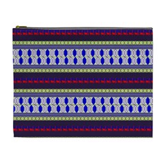 Colorful Retro Geometric Pattern Cosmetic Bag (xl) by DanaeStudio