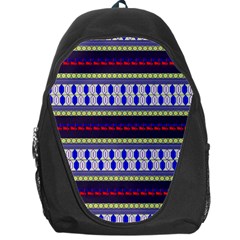 Colorful Retro Geometric Pattern Backpack Bag by DanaeStudio