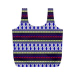 Colorful Retro Geometric Pattern Full Print Recycle Bags (M)  Back