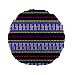 Colorful Retro Geometric Pattern Standard 15  Premium Flano Round Cushions by DanaeStudio