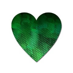 Ombre Green Abstract Forest Heart Magnet by DanaeStudio