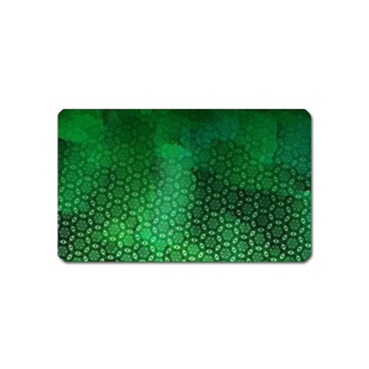Ombre Green Abstract Forest Magnet (Name Card)