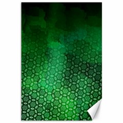 Ombre Green Abstract Forest Canvas 12  X 18   by DanaeStudio