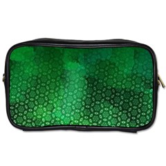 Ombre Green Abstract Forest Toiletries Bags 2-side by DanaeStudio
