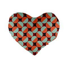 Modernist Geometric Tiles Standard 16  Premium Heart Shape Cushions