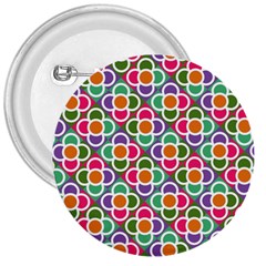 Modernist Floral Tiles 3  Buttons by DanaeStudio