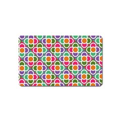 Modernist Floral Tiles Magnet (name Card) by DanaeStudio