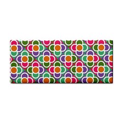 Modernist Floral Tiles Hand Towel by DanaeStudio