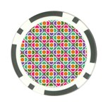 Modernist Floral Tiles Poker Chip Card Guards (10 pack)  Back