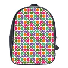 Modernist Floral Tiles School Bags(large)  by DanaeStudio