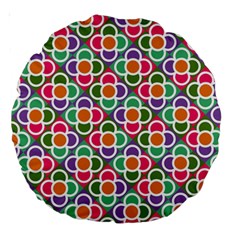 Modernist Floral Tiles Large 18  Premium Round Cushions by DanaeStudio