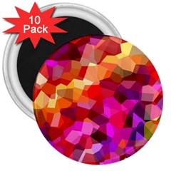 Geometric Fall Pattern 3  Magnets (10 Pack)  by DanaeStudio