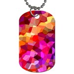 Geometric Fall Pattern Dog Tag (One Side) Front
