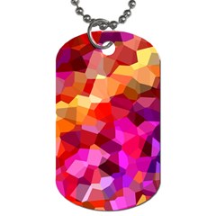 Geometric Fall Pattern Dog Tag (two Sides) by DanaeStudio