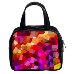 Geometric Fall Pattern Classic Handbags (2 Sides) by DanaeStudio