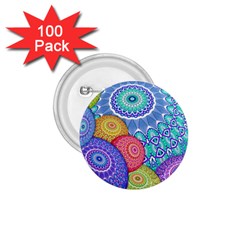 India Ornaments Mandala Balls Multicolored 1 75  Buttons (100 Pack)  by EDDArt