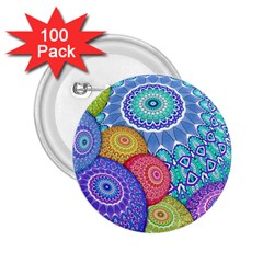 India Ornaments Mandala Balls Multicolored 2 25  Buttons (100 Pack)  by EDDArt