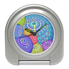 India Ornaments Mandala Balls Multicolored Travel Alarm Clocks by EDDArt