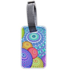 India Ornaments Mandala Balls Multicolored Luggage Tags (two Sides) by EDDArt