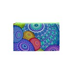 India Ornaments Mandala Balls Multicolored Cosmetic Bag (XS) Front