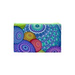 India Ornaments Mandala Balls Multicolored Cosmetic Bag (XS) Back