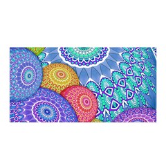 India Ornaments Mandala Balls Multicolored Satin Wrap by EDDArt