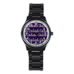 Cute Cactus Blossom Stainless Steel Round Watch by DanaeStudio