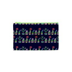 Cute Cactus Blossom Cosmetic Bag (xs) by DanaeStudio