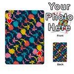 Colorful Floral Pattern Playing Cards 54 Designs  Front - Heart6