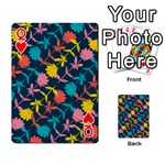 Colorful Floral Pattern Playing Cards 54 Designs  Front - HeartQ