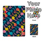 Colorful Floral Pattern Playing Cards 54 Designs  Front - Diamond6