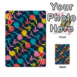 Colorful Floral Pattern Playing Cards 54 Designs  Front - DiamondA