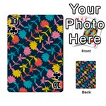 Colorful Floral Pattern Playing Cards 54 Designs  Front - Club10