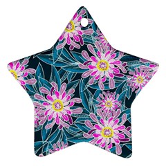 Whimsical Garden Star Ornament (two Sides)  by DanaeStudio