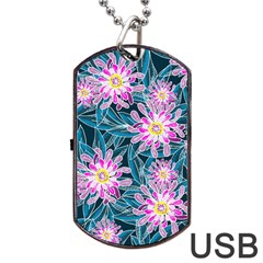 Whimsical Garden Dog Tag Usb Flash (two Sides)  by DanaeStudio