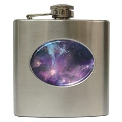 Blue Galaxy  Hip Flask (6 Oz) by DanaeStudio