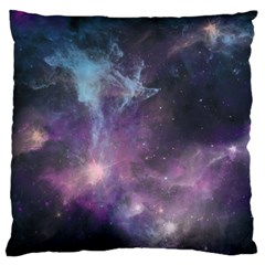 Blue Galaxy  Large Flano Cushion Case (one Side) by DanaeStudio