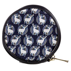 Geometric Deer Retro Pattern Mini Makeup Bags by DanaeStudio